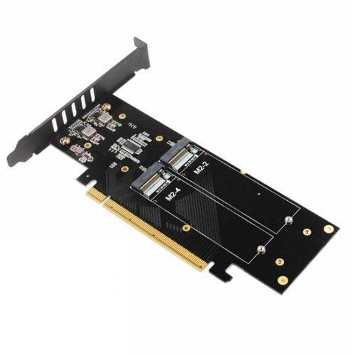   JEYI iHyper m.2 X16 TO 4X NVME PCIE3.0 GEN3 X16 TO 4 * NVME RAID CARD PCI-E VROC CARD RAID hyperm.2x16 M2X16 4X X4 NVME * 4 RAID