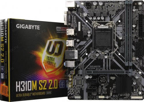 . GIGABYTE H310M S2 2.0 Soc-1151v2 Intel H310C 2xDDR4 mATX AC 97 8ch(7.1) GbLan+VGA