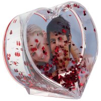 Шар водяной в форме сердца с хлопьями в виде сердечек 90х95мм премиум art.1244