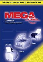 Фотобумага MEGA LABEL 38х21,2 мм / 65 шт. на листе А4 (100 л. в пачке) арт.73580