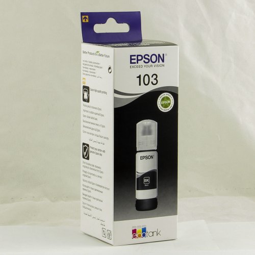 Чернила EPSON 103Bk для EPSON L3100 / L3101 / L3110 / L3150 / L3151 (65 мл) черные (C13T00S14A)