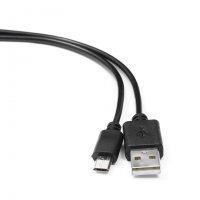 Кабель USB Am-MicroUSB Bm, круглый, PVC, 1.8м, черный, коробка с окном 1.8m