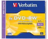 ����� DVD+RW Verbatim 4.7Gb 4x Slim Box (1��)
