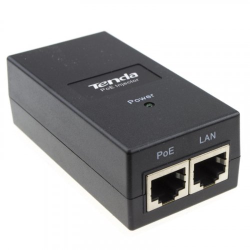  PoE- TENDA PoE15F 1xFE, 1xData, 10/100 Mbps, IEEE 802.3af, 48V, 0.32A, 15W