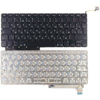 Клавиатура для ноутбука Apple Macbook A1286 черная без рамки С ПОДСВЕТКОЙ
