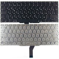 Клавиатура для ноутбука Apple Macbook A1370 черная без рамки С ПОДСВЕТКОЙ