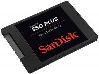 Твердотельный накопитель SSD 2.5 240GB SANDISK SSD PLUS (SDSSDA-240G-G26, SATA III, чтение 530 Мбайт/с, запись 440 Мбайт/с , MLC)