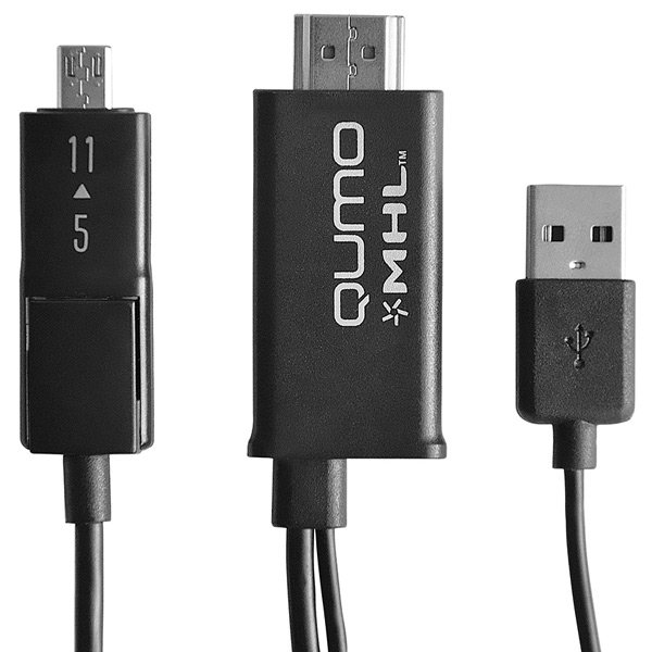  USB Qumo MHL kit, Micro USB 5p+11p - USB - HDMI