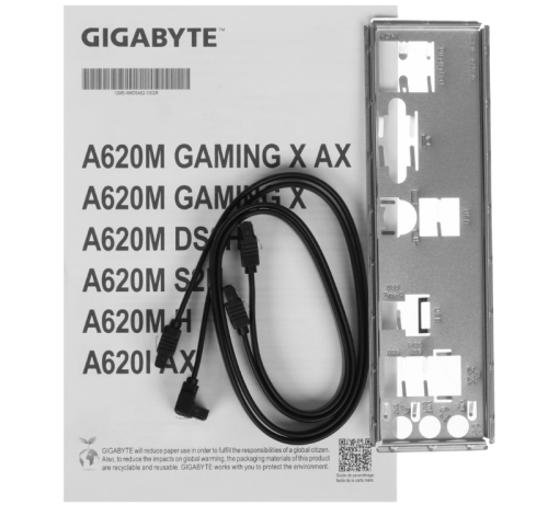 ����������� ����� GIGABYTE A620M DS3H AM5, AMD A620, 4xDDR5-5200 ���, 1xPCI-Ex16, 1xM.2, Micro-ATX