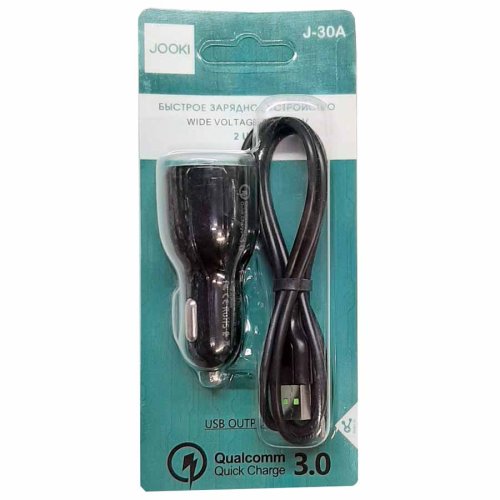 ������������� �������� ���������� JOOKI Type-C J30A (3A, 2USB+LED) QC3.0 �����