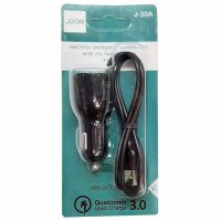 ������������� �������� ���������� JOOKI Type-C J30A (3A, 2USB+LED) QC3.0 �����