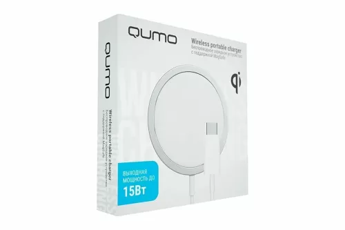 ������������ �������� ���������� Qumo Qi15w (Charger 0046) � ���������� MagSafe ��� iPhone