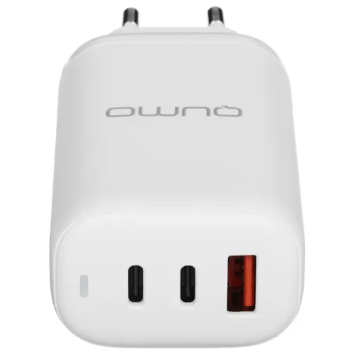 ������� �� Qumo Energy PD 65 ��, 2 USB-A QC3.0 + 2 USB Type-C PD, (0118) ����� + ������ Type-C �� Ty