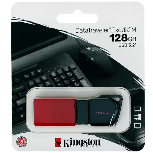 ����-����������128GB Kingston DataTraveler Exodia M [DTXM/128GB] USB 3.2 Gen 1, ������/�������