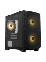 ������ ��� ����� ������� HSPD M321, Mesh Mini-tower, Black, slide TG, 0.45 SPCC, 2x140mm ARGB (M321-