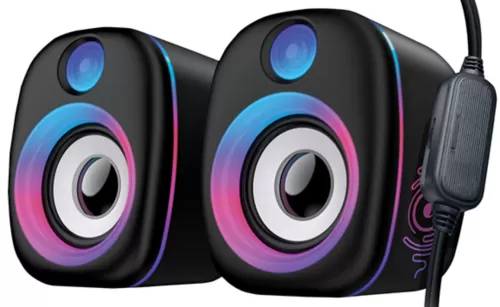 ������� 2.0 Qumo PEARL AS010, 6 BT, �������� ��������, RGB ��������� USB+Jack 3.5 �� (Black)