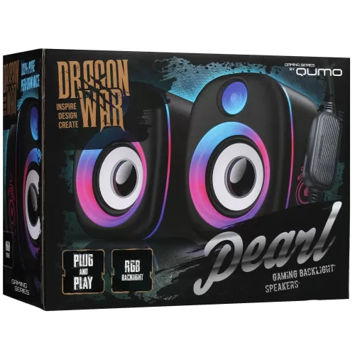������� 2.0 Qumo PEARL AS010, 6 BT, �������� ��������, RGB ��������� USB+Jack 3.5 �� (Black)