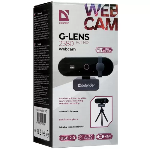 ���-������ Defender G-lens 2580 [���������, ��������, 2 ��, 1920x1080, USB Type-A]