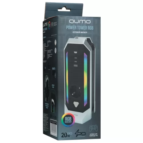 ������� ������ Qumo Power Tower RGB+ Charger GPS5 SPS-UF (P-0010), 4 �������, 3680 ��, 16�, ������