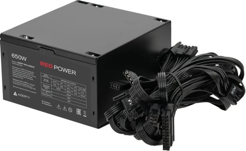 ���� ������� 650W Azerty RPA-650BA2 ATX, 12CM FAN, 20+4p ,CPU(8pin), 2*PCI-E(6+2), 4* SATA, 2* Molex