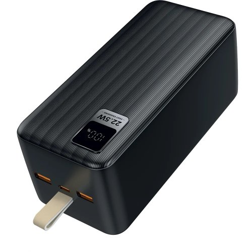    Perfeo WATERFALL 50000 mAh/Led /PD + QC 3.0/2 Type-C/2USB/: 5, max22.5W Black [PF_D0186]