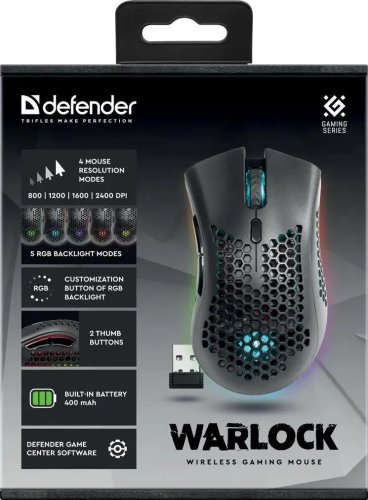  Defender Warlock GM-709L [52709] ,  , 2400 dpi, , USB Type-A, ,  - 8