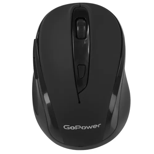 Мышь GoPower GPM03 класическая USB бесшумная Soft-Touch черный