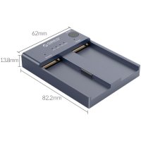 - ORICO M2P2-C3-C-EU-GY-BP  Dual Bay (  M.2 NVMe SSD - 10 / USB 3. 1 Type-C    )