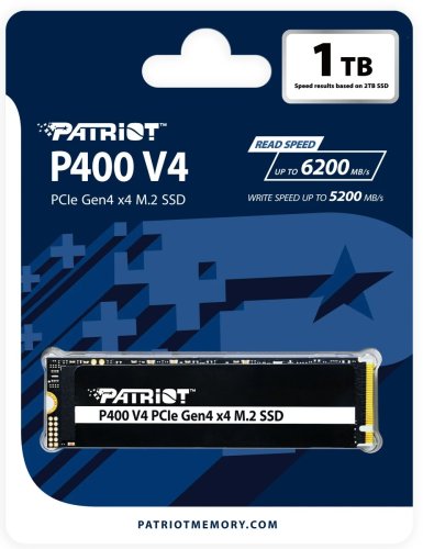   SSD M.2 1TB Patriot P400 V4 [P400VP1TBM28H] [PCIe 4.0 x4,  - 6200 /,  - 5200 /, NVM Express, TBW - 450 ]