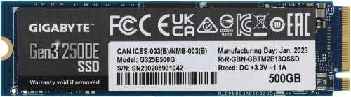   SSD M.2 500GB GIGABYTE AORUS Gen3 2500E [G325E500G] PCIe 3.0 x4,  - 2300 /,  - 1500 /, 3  TLC, NVM Express, TBW - 120 