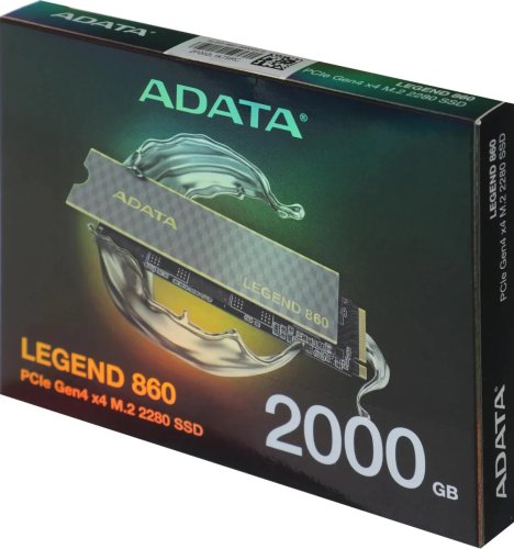   SSD M.2 2TB ADATA LEGEND 860 (2Tb, M.2 2280, PCI-E x4, Read 6000 /, Write 5000 /, NVMe, TLC 3D NAND,TBW 640 TB ] SLEG-860-2000GCS