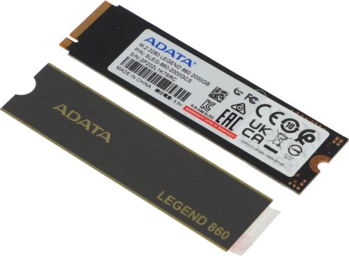   SSD M.2 2TB ADATA LEGEND 860 (2Tb, M.2 2280, PCI-E x4, Read 6000 /, Write 5000 /, NVMe, TLC 3D NAND,TBW 640 TB ] SLEG-860-2000GCS