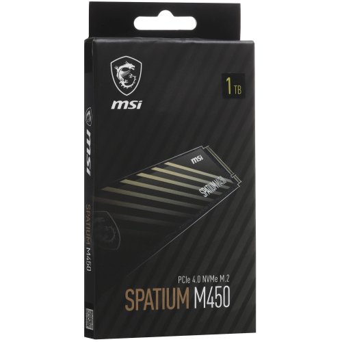   SSD M.2 1TB MSI SPATIUM M450 [S78-440L980-P83] [PCIe 4.0 x4,  - 3600 /,  - 3000 /, 3  TLC, NVM Express, TBW - 600 ]