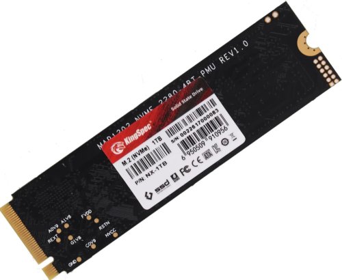 Твердотельный накопитель SSD M.2 1TB KINGSPEC NX-1TB 2280 PCI-E 3.x x4, чтение - 3400 Мбайт/сек, запись - 3100 Мбайт/сек,NAND TLC DWPD: 0.9, время наработки: 1000000 ч Твердотельный накопитель SSD M.2 1TB KINGSPEC NX-1TB 2280 PCI-E 3.x x4, чтение - 3400 Мбайт/сек, запись - 3100 Мбайт/сек,NAND TLC DWPD: 0.9, время наработки: 1000000 ч