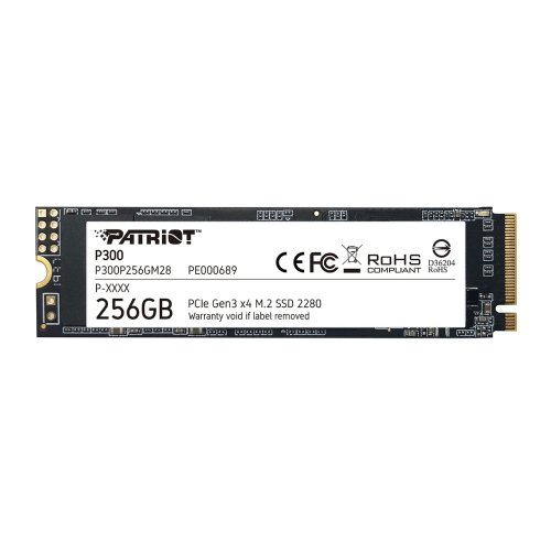 ������������� ���������� SSD M.2 256Gb Patriot P300 [P300P256GM28] [PCIe 3.0 x4, ������ - 1700 �����