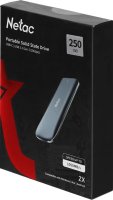  SSD 250Gb Netac ZX [NT01ZX-250G-32BK]  USB 3.2 Gen 2 Type-C,  - 1050 /,  - 950 /