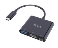   AKASA Type-C to HDMI+USB 3.0+ Type-C, 4k*2k, 15cm AK-CBCA01-15BK