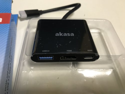   AKASA Type-C to HDMI+USB 3.0+ Type-C, 4k*2k, 15cm AK-CBCA01-15BK