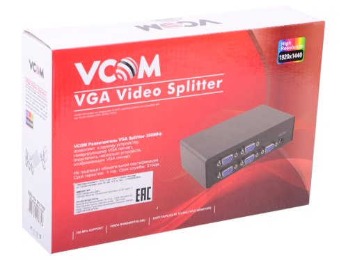  VGA VCOM VDS8016 / VCVSP14  4-port Video Splitter (VGA15F+4VGA15F)+ ..