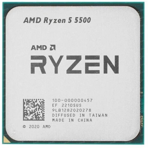  AMD Ryzen 5 5500 OEM AM4, 6 x 3.6 , L2 - 3 , L3 - 16 , 2  DDR4-3200 ,      TDP 65 