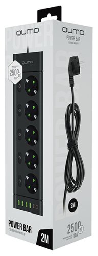   QUMO Power Bar [51563] 5 , 3, 4 USB-A  2 Type-C   2.4A  ( )