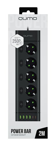   QUMO Power Bar [51563] 5 , 3, 4 USB-A  2 Type-C   2.4A  ( )