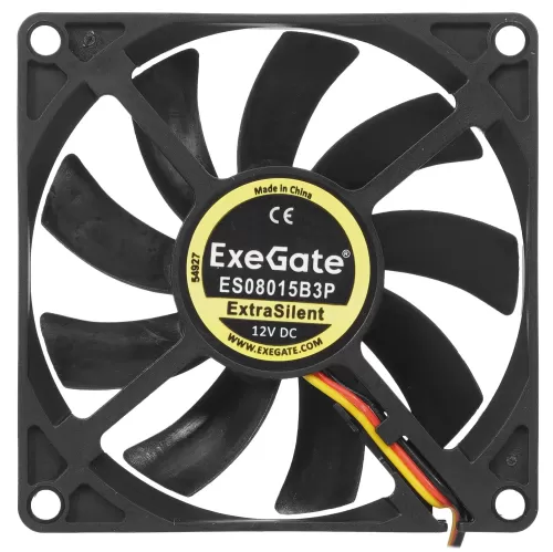  808015 ExeGate ExtraPower EP08015B3P, EX295238 2-ball, 3pin, 2600RPM 26dBA
