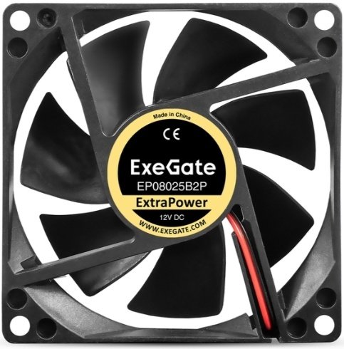  808025 ExeGate ExtraPower EP08025B2P, EX295239 2-ball, 2pin, 2900RPM 29.5dBA