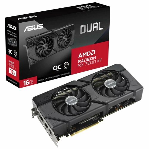  ASUS AMD Radeon RX 7800 XT Dual OC Edition [DUAL-RX7800XT-O16G] PCI-E 4.0 16  GDDR6, 256 , 3 x DisplayPort, HDMI, GPU 1800 