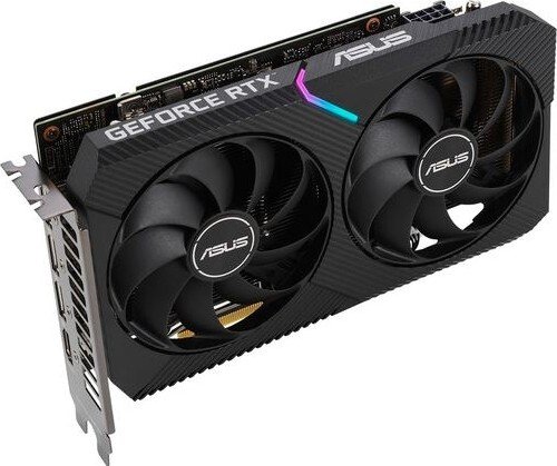  ASUS GeForce DUAL-RTX3060-O12G-V2 [90YV0GB2-M0NA10] 12Gb, GDDR6, PCI Express x16 4.0, OC, Ret