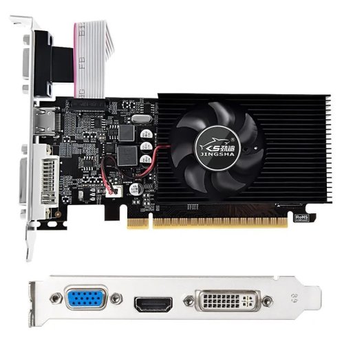  JINGSHA NVIDIA GT730 4GB (GDDR3, 128Bit, DVI, VGA, HDMI, Low Profile included)  RTL