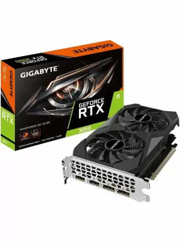  GIGABYTE GeForce RTX 3050 WINDFORCE V2 OC [GV-N3050WF2OCV2-6GD] PCIe 4.0 6  GDDR6, 96 , 2 x DisplayPort, 2 x HDMI, GPU 1042 