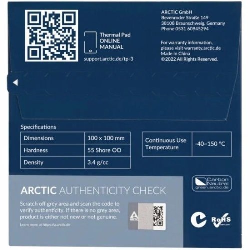 �������������� Arctic TP-3 100x100�1.5 �� ACTPD00053A 6��/m*K