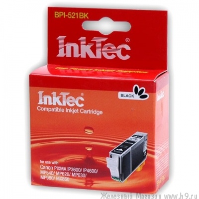  Canon InkTec CLI-521BK    Canon PIXMA iP3600/ iP4600/ MP540/ MP620/ MP630/ MP980/ MX860, InkTec
